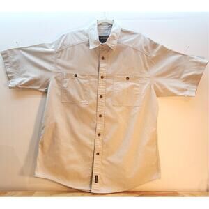 Woolrich Original Outdoor Wear Safari Hiking Button Up Short Sleeve Mens Large